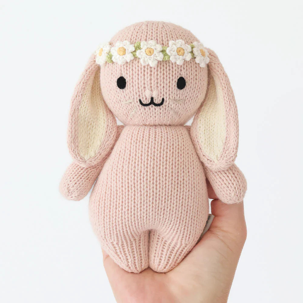 Baby bunny (Rose with Ivory Floral) - Cuddle+Kind Baby Animal Collection