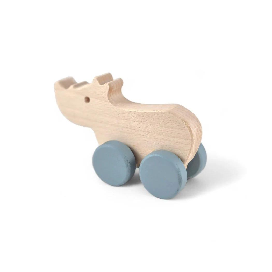 Rhino Wheely Wooden Toy