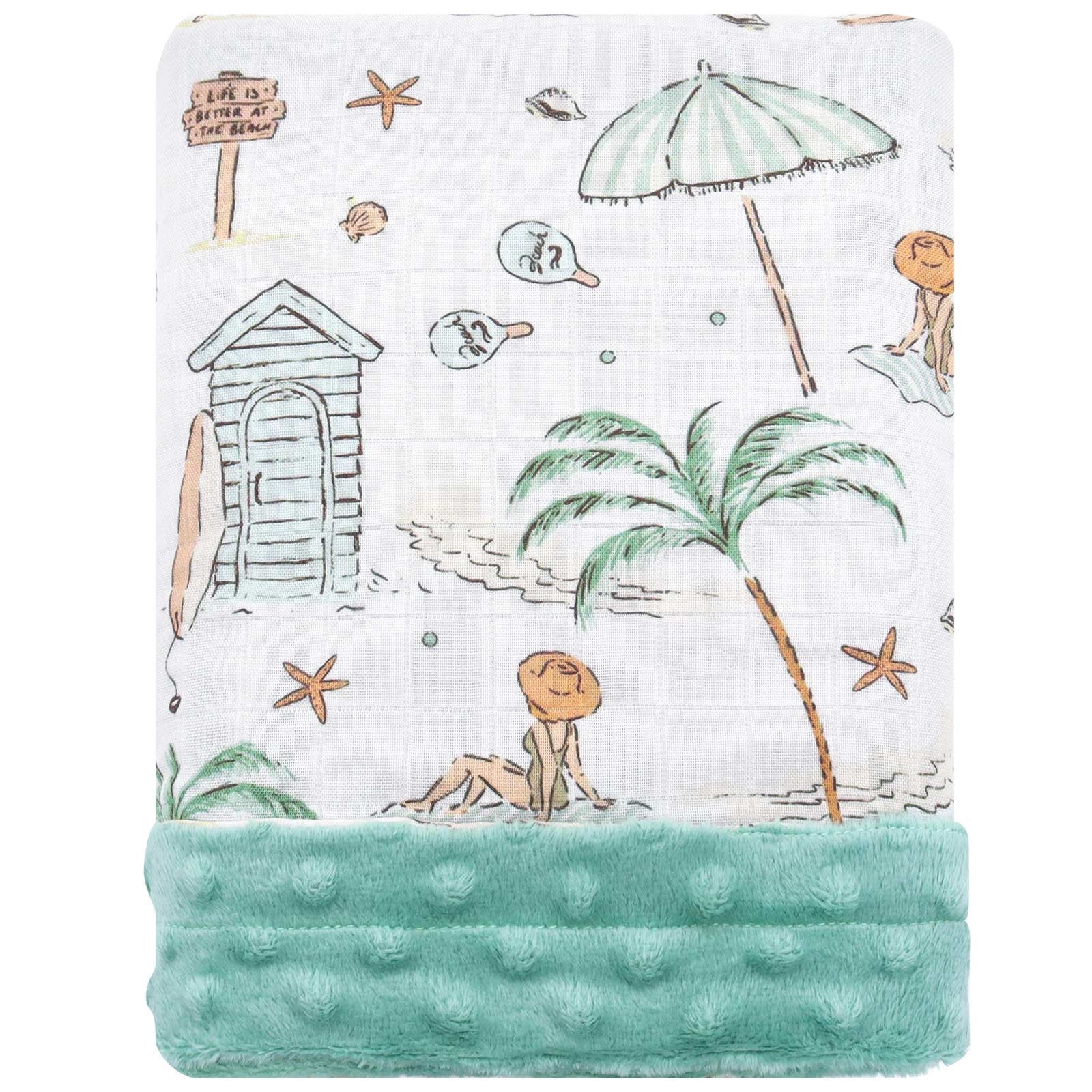 Beach Vibes - Baby Muslin Minky