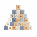 Beech Wood Afrikaans Alphabet Building Blocks (A–Z)