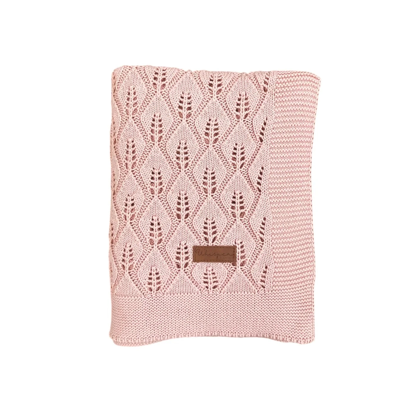Blush - Cellular Knitted Blanket