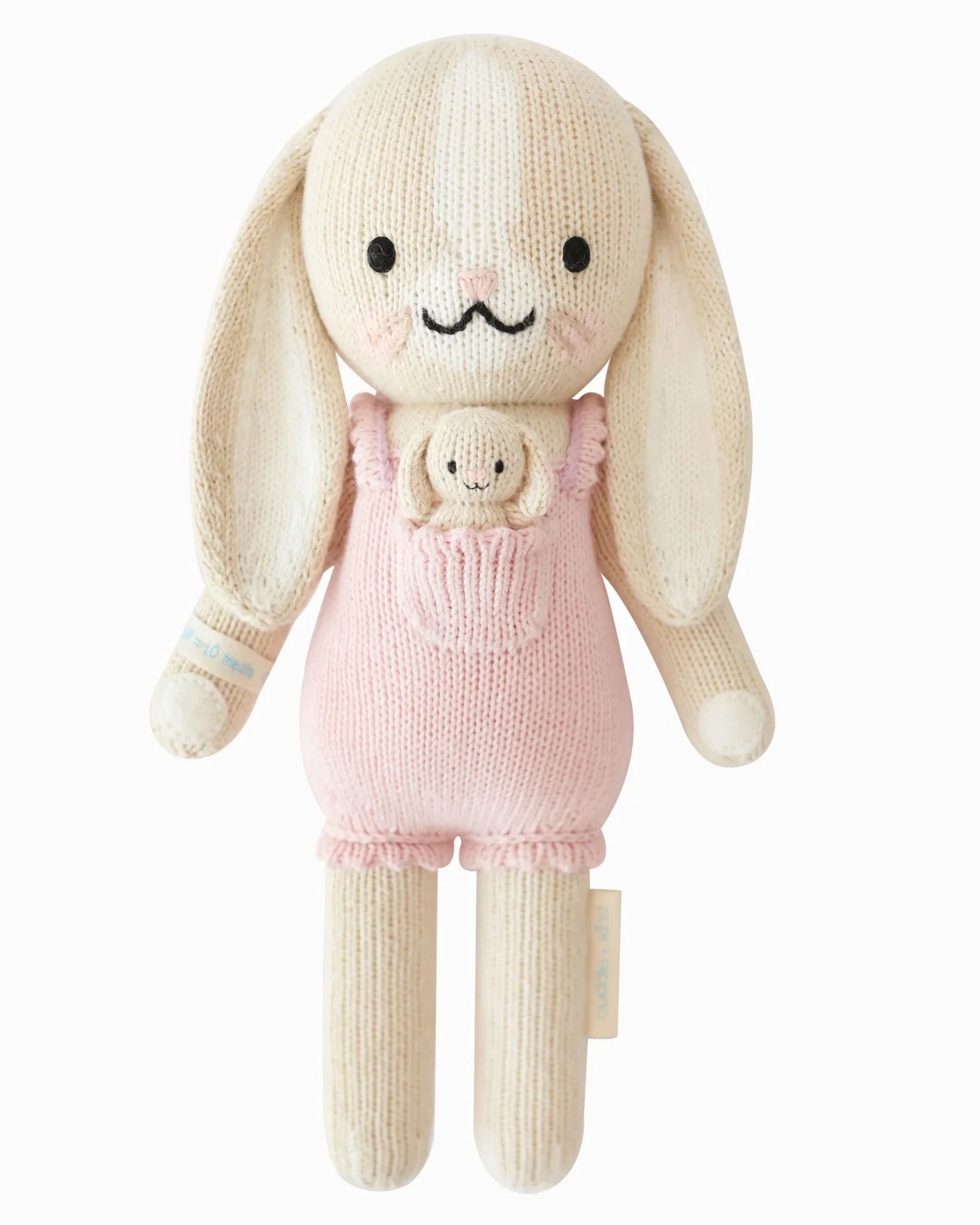 Briar the Bunny (Peony Pink) - Cuddle+ Kind Signature Hand Knit Dolls