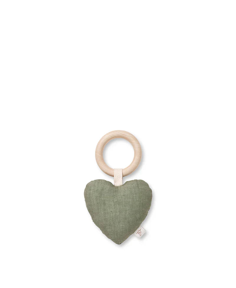 Lara Heart Rattle Teether