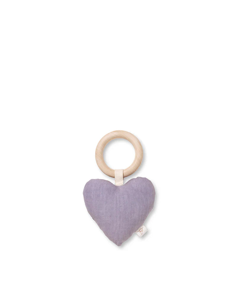 Lara Heart Rattle Teether