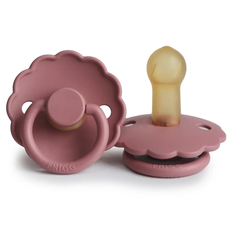FRIGG Daisy - Round Latex Pacifier - Powder Blush