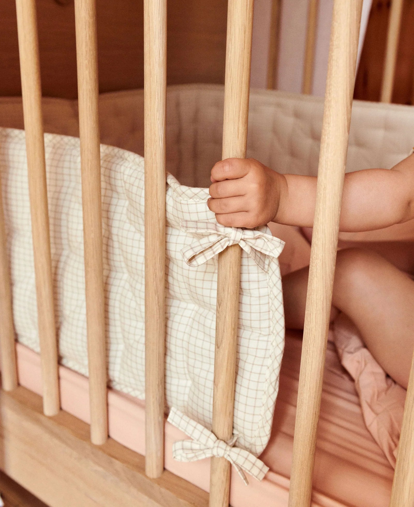 Mini Check - Nori Cot Bumper