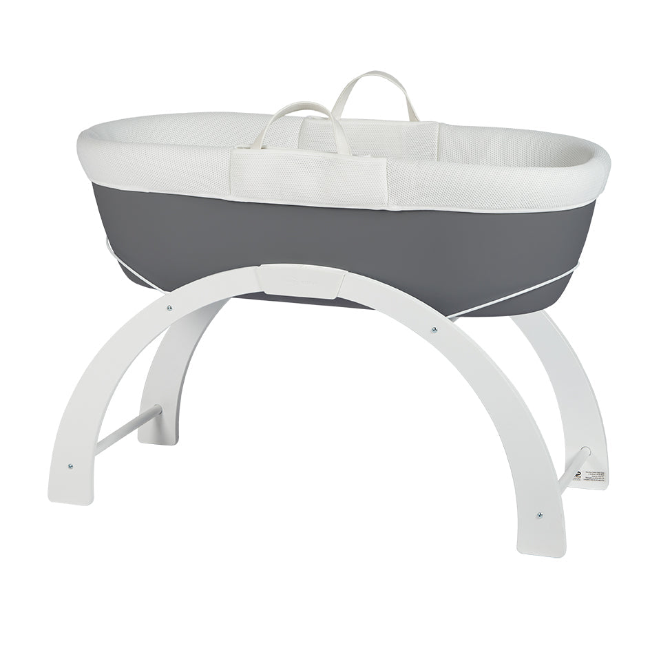 Grey - Dreami Moses Basket and Stand