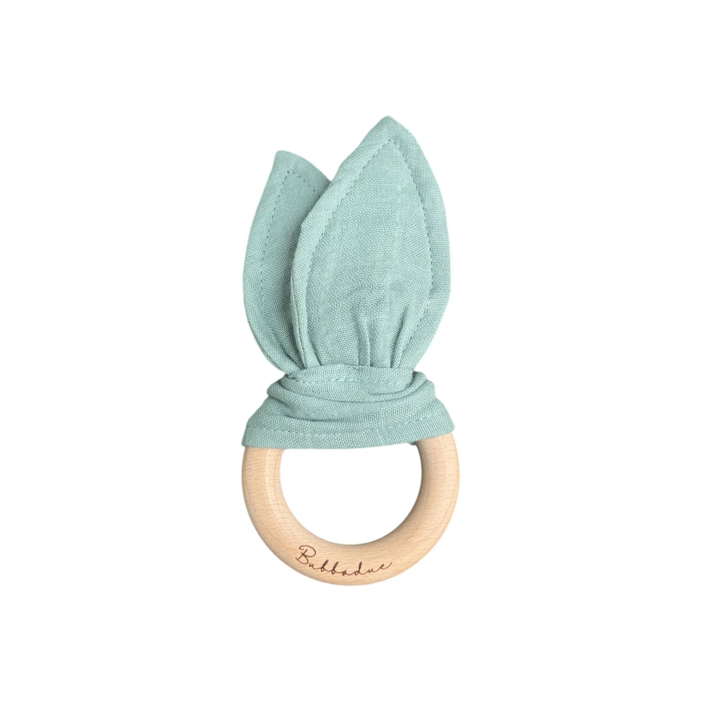 Teal - Bunny Ear Teething Ring