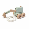 Little Digger Pull-Along – Handmade Wooden Excavator Toy