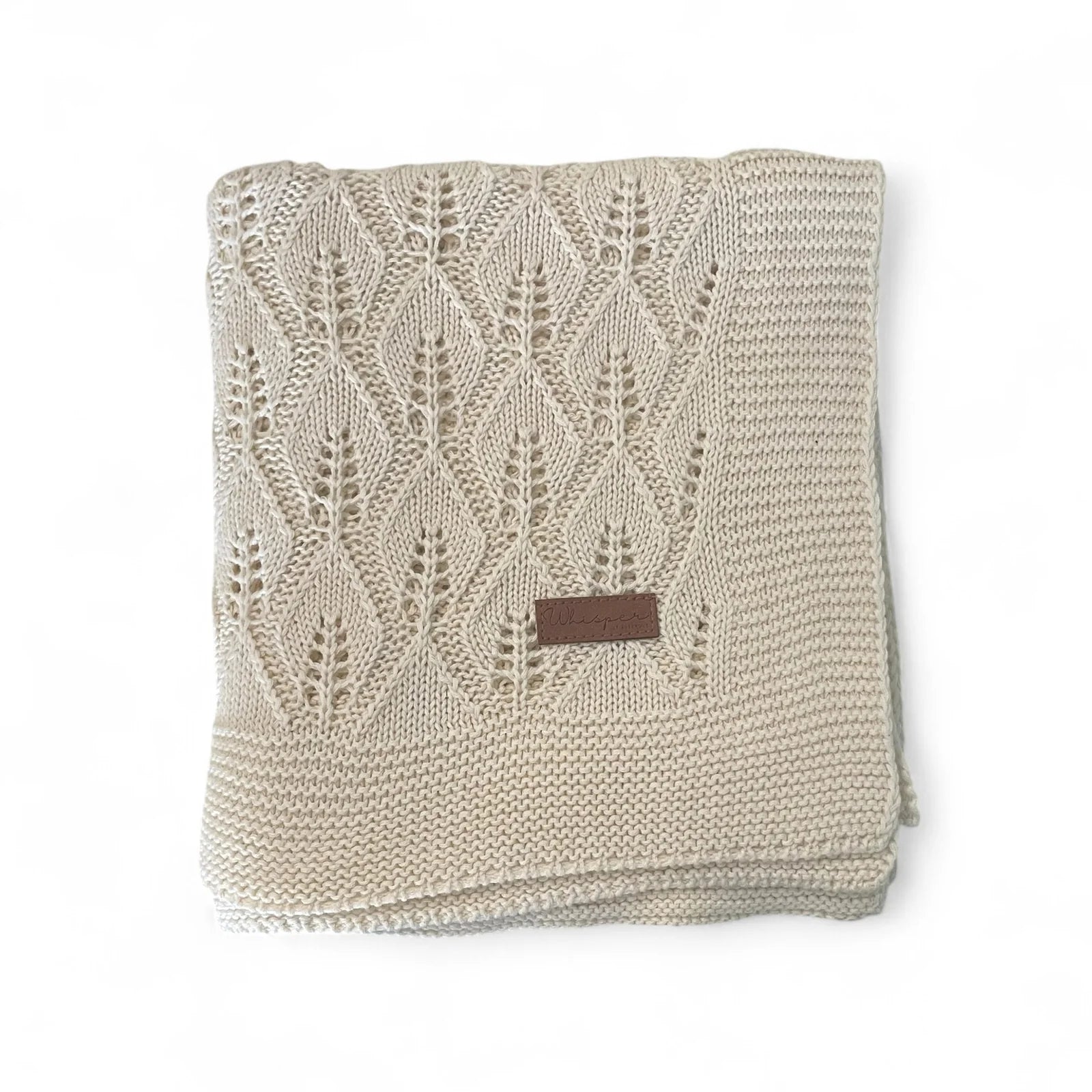Blush - Cellular Knitted Blanket
