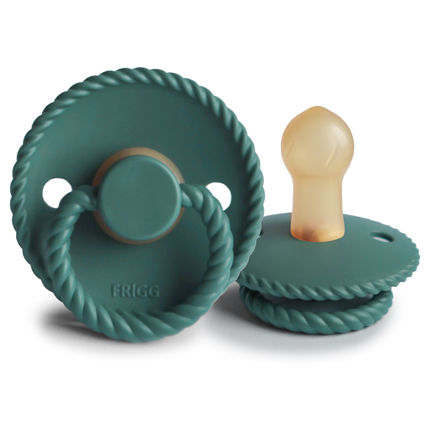 FRIGG Rope - Round Latex Pacifier - Vintage Green