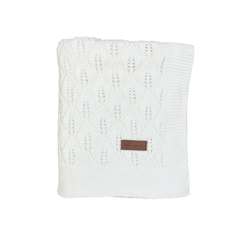 Blush - Cellular Knitted Blanket